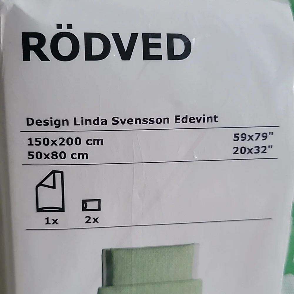 Ikea Rodved twin duvet cover with 2 pillowcases New